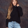 Highneck Sweater black - MOANET