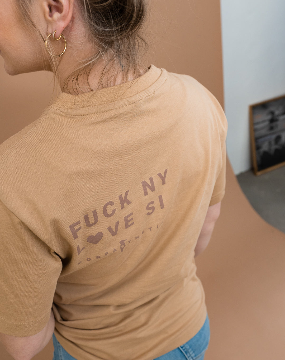 FUCK NY LOVE SI T-Shirt beige