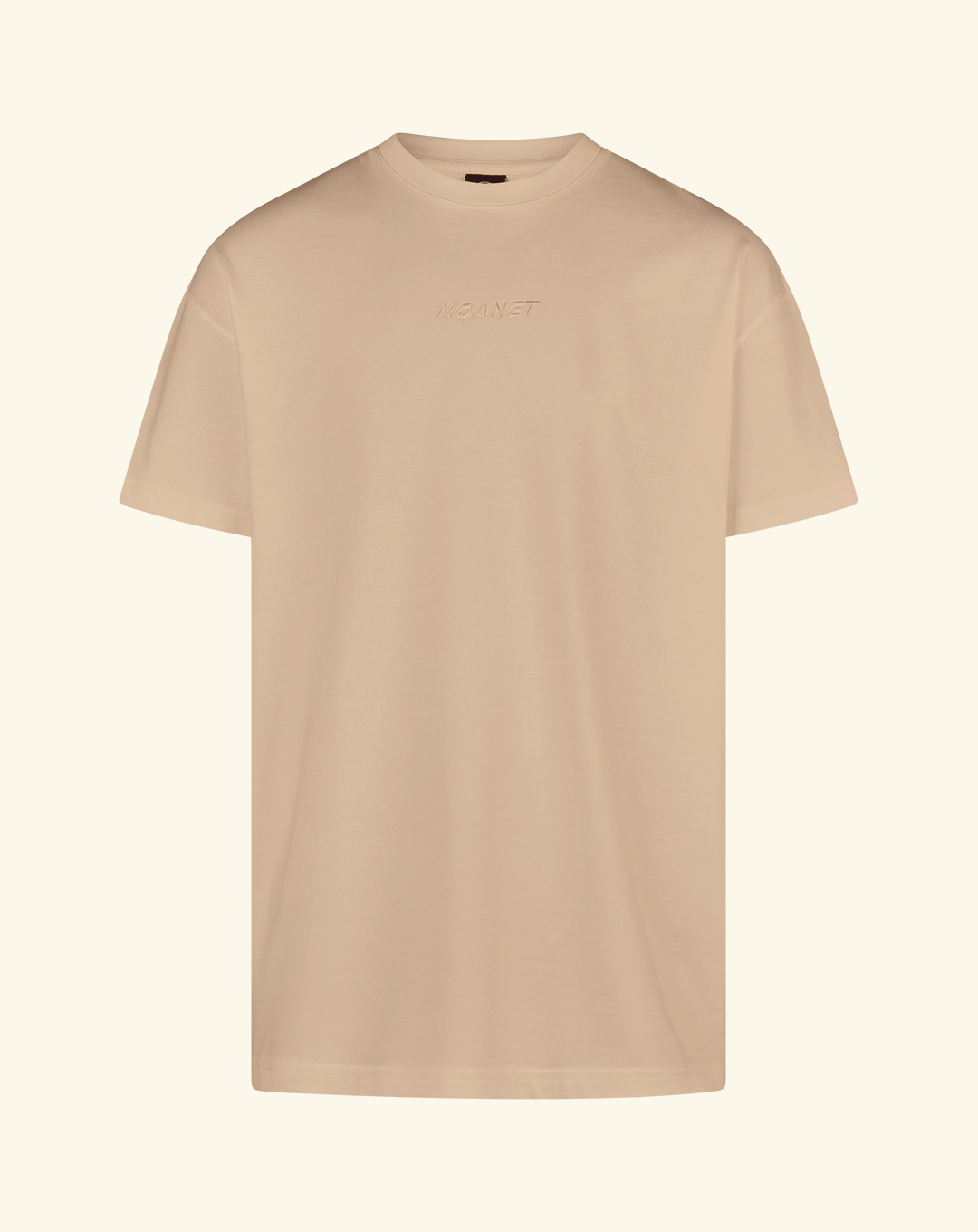 Frittenglück T-Shirt beige "Leben, lieben, Fritten essen, wiederholen."