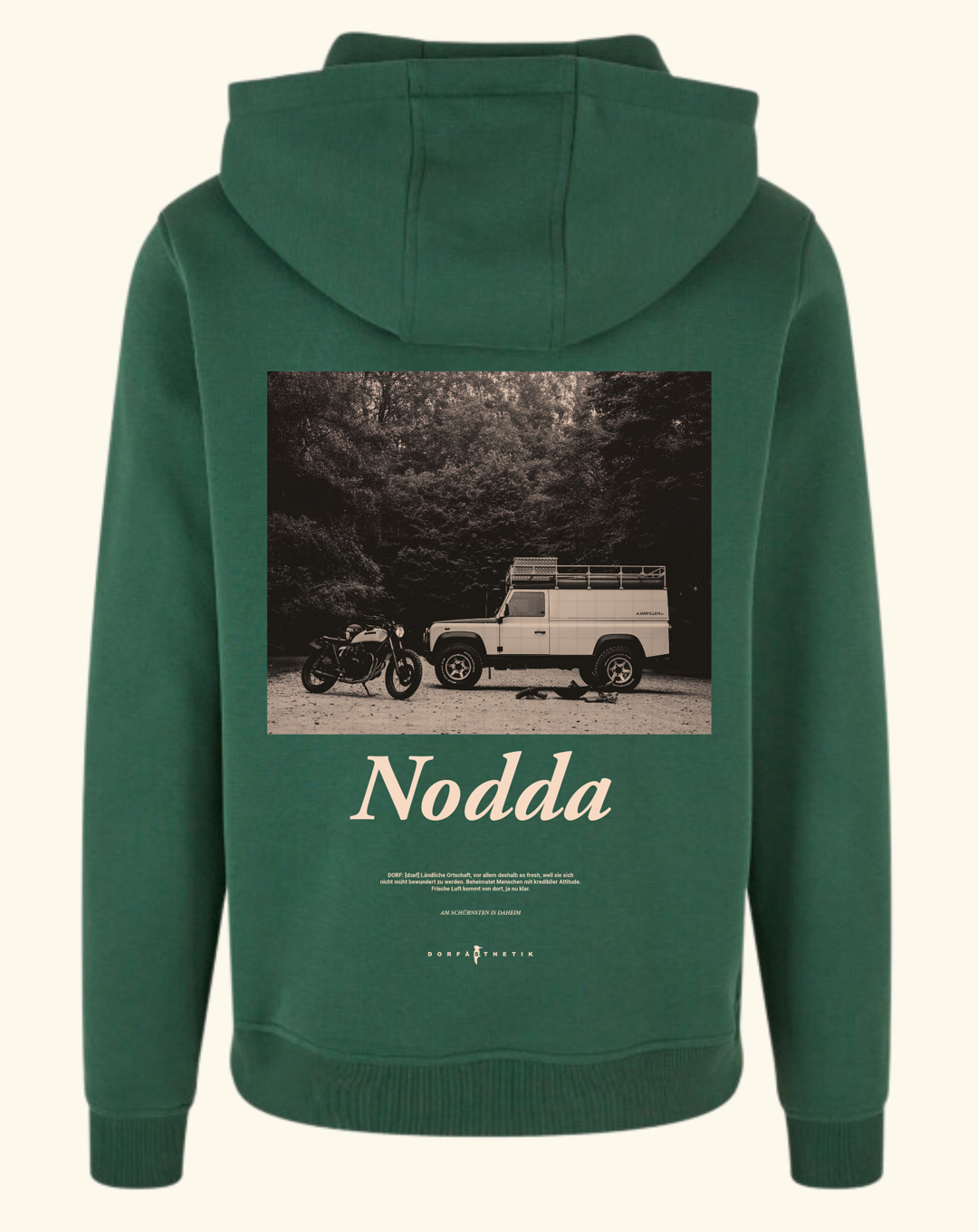 Hoodie NODDA dark green