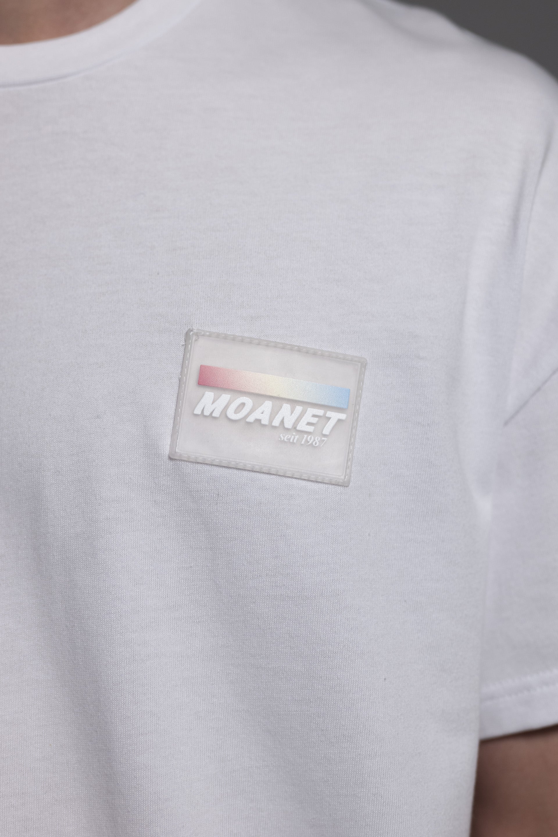 MOANET Badge heavy Shirt white - MOANET